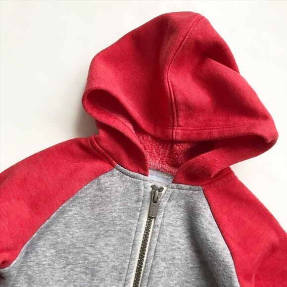 Old navy colour block zip up hooded sweatshirt EUC 2T - Picture 2 of 5